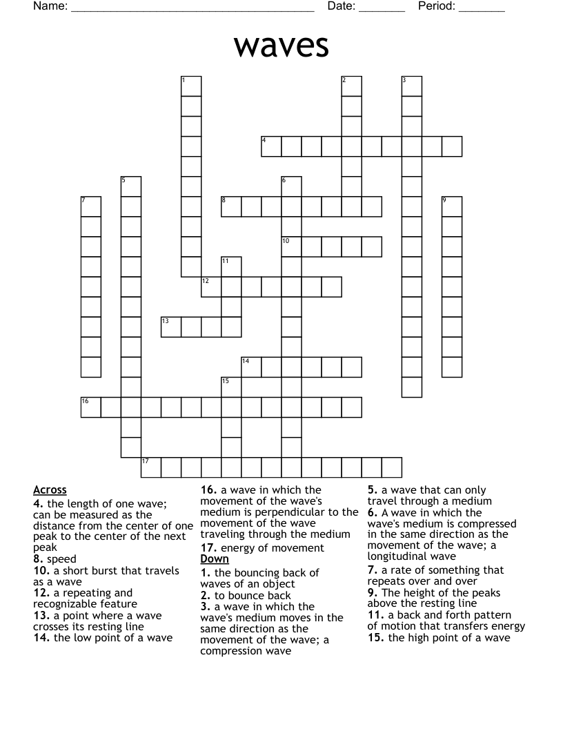 waves Crossword