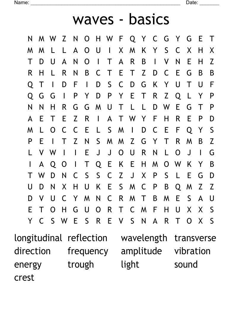 waves - basics Word Search