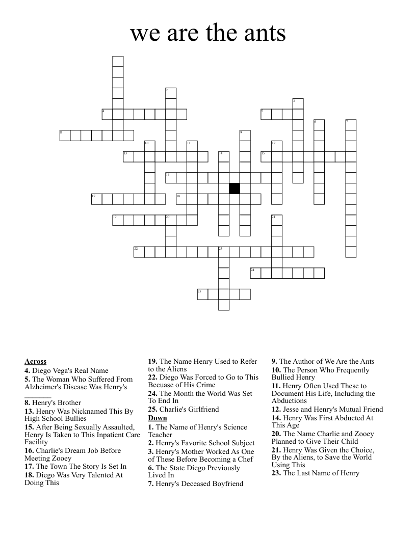 we are the ants Crossword