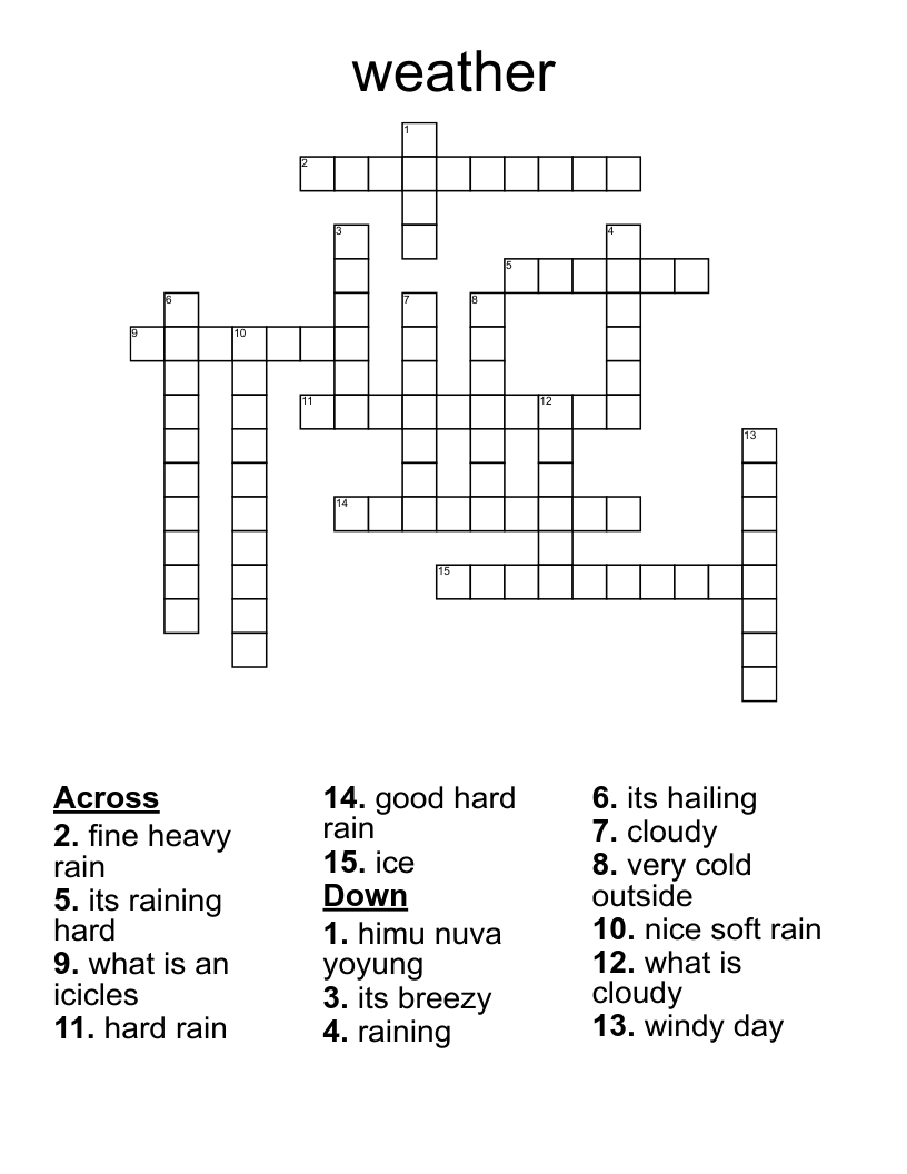 weather Crossword