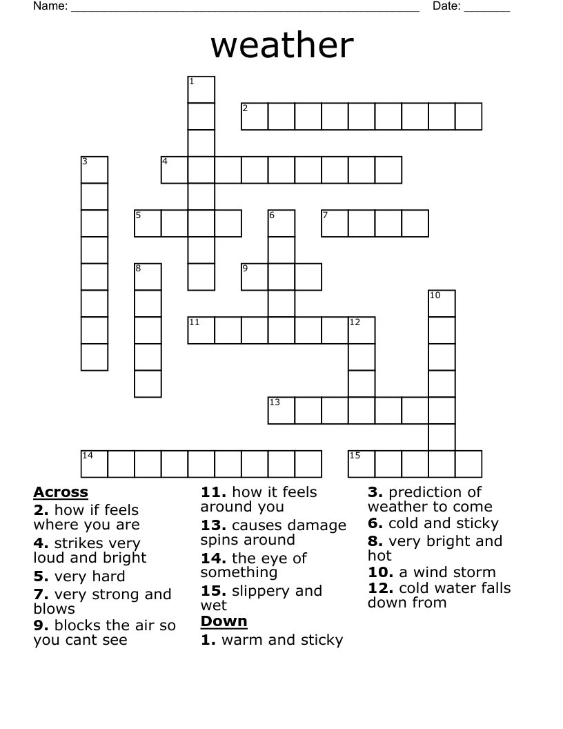 weather  Crossword