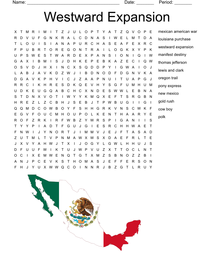 Westward Expansion Word Search