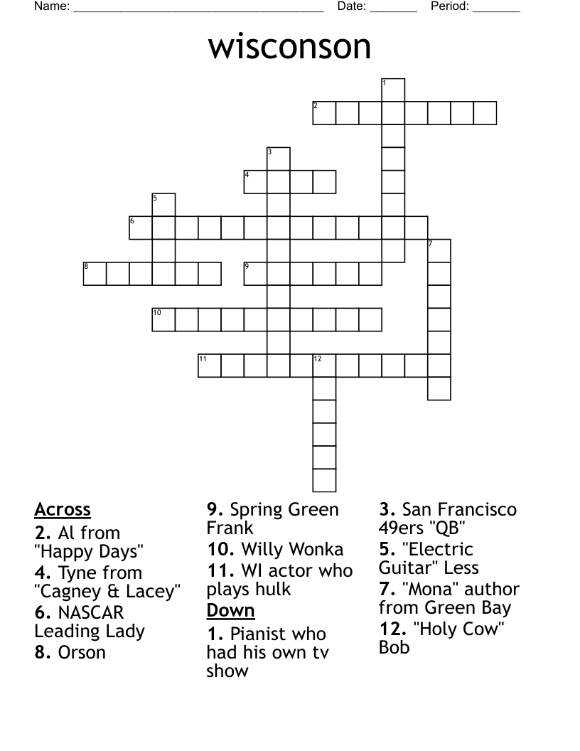 wisconson Crossword