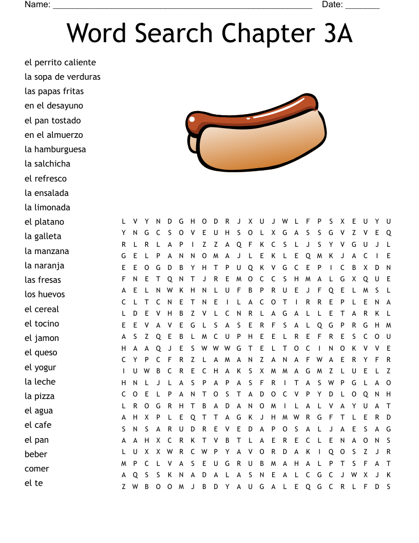 Word Search Chapter 3A