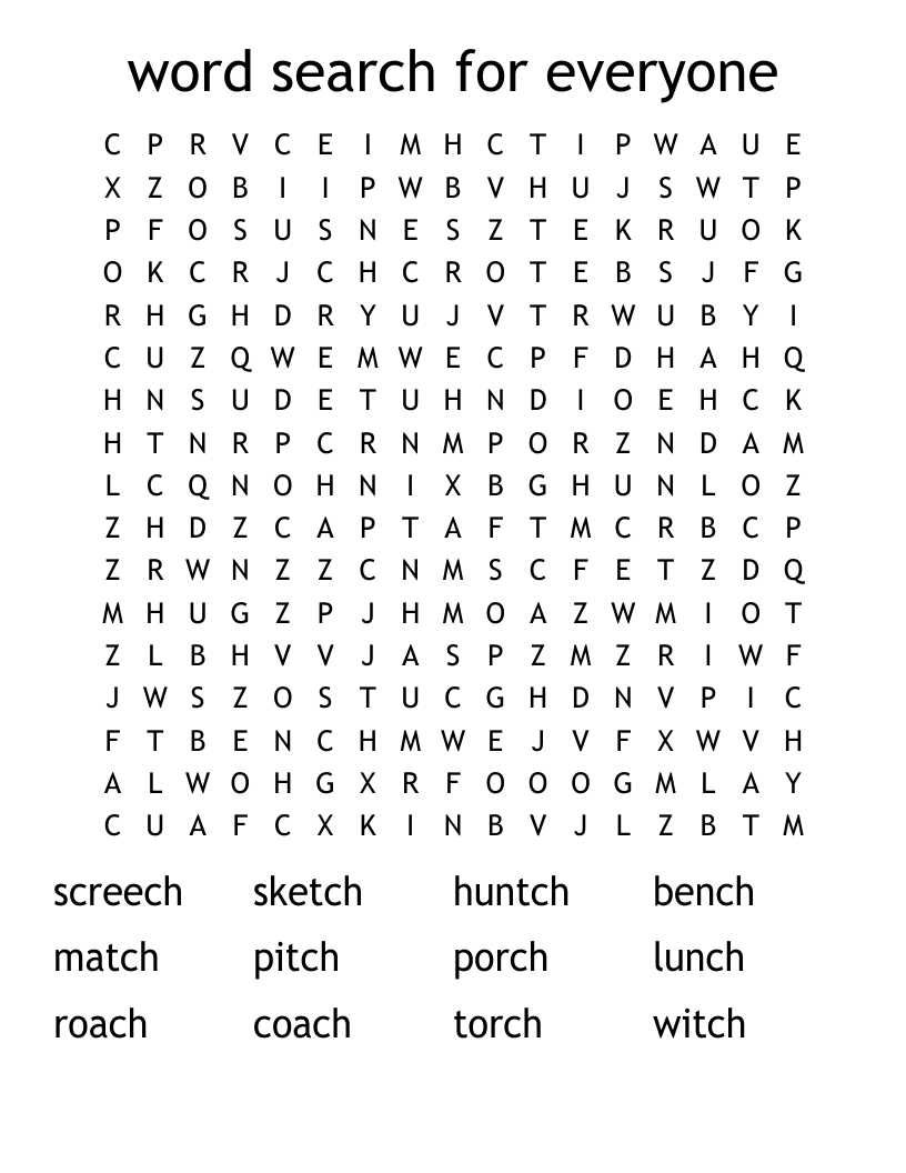 word search for everyone