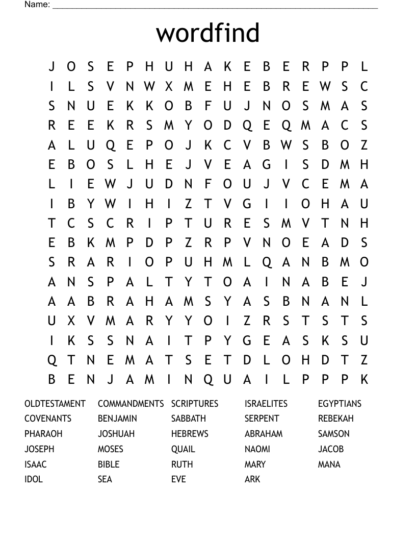 wordfind Word Search