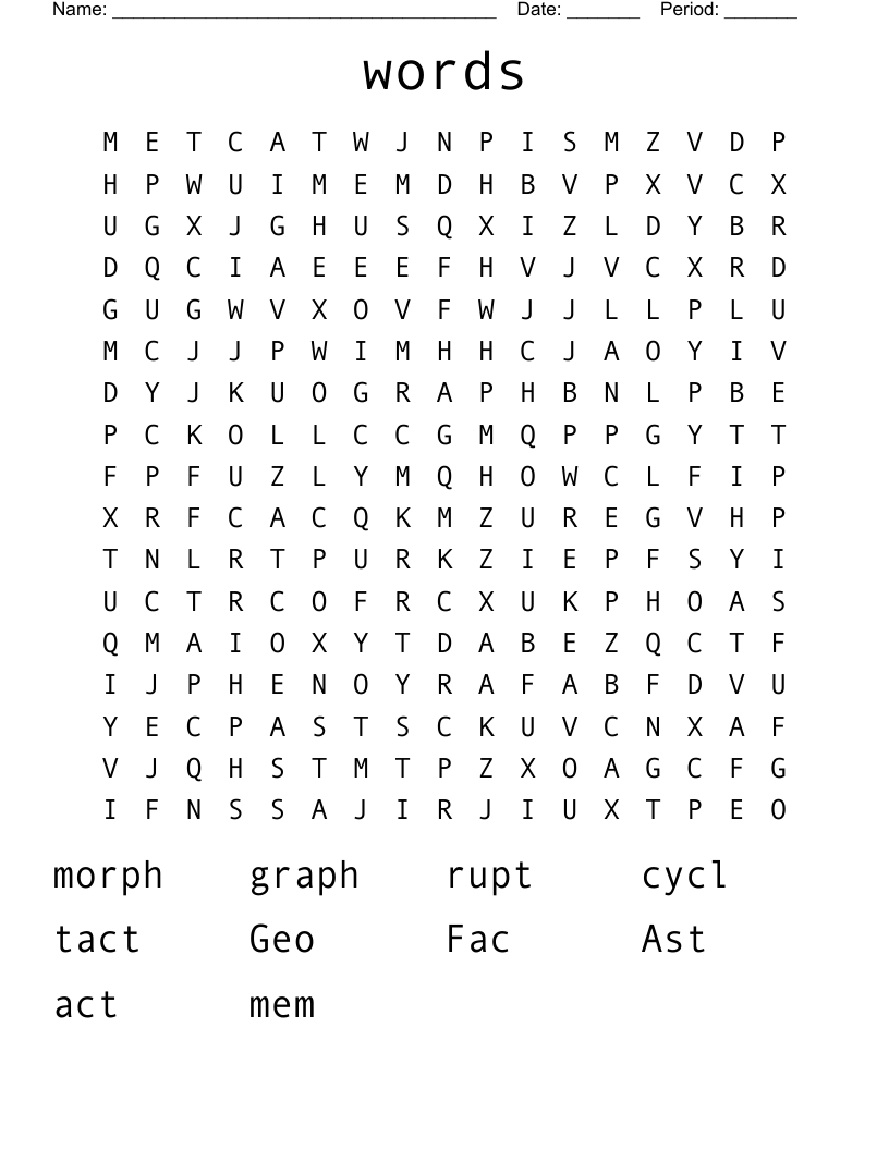 words  Word Search