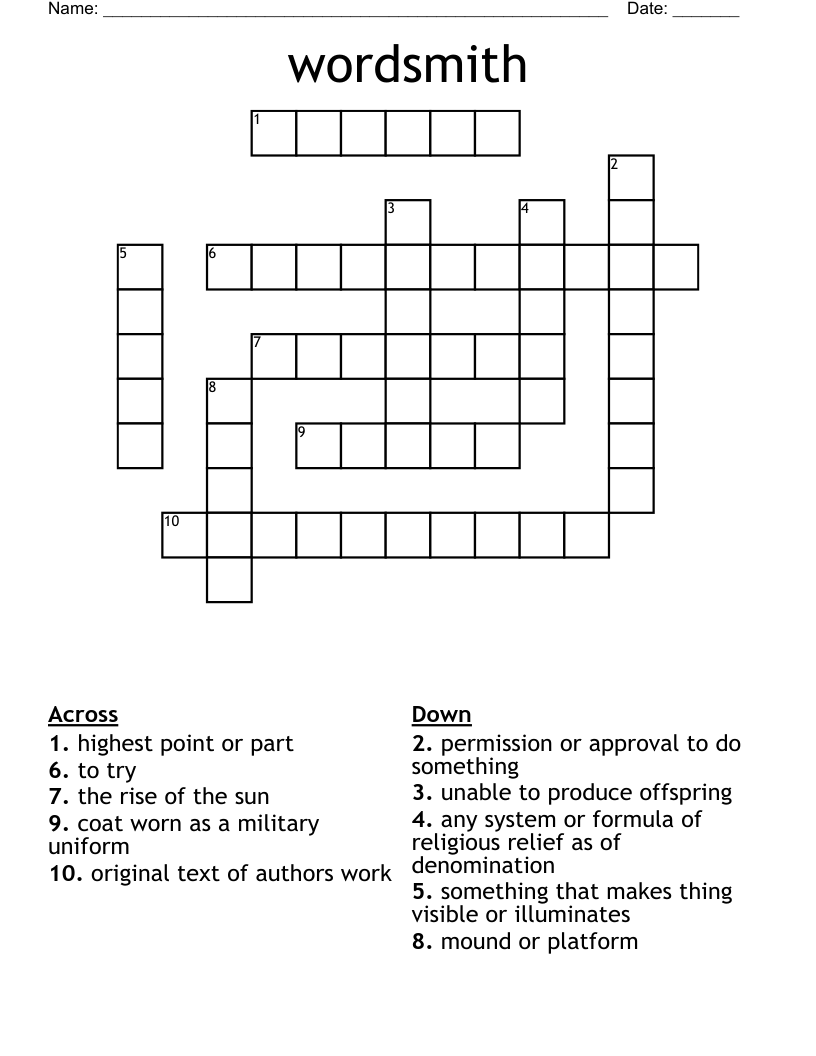 wordsmith Crossword