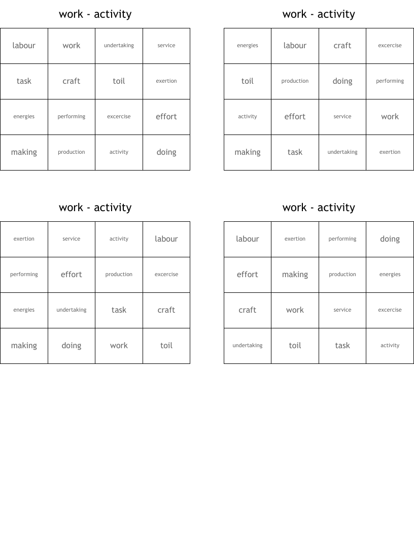 work - activity