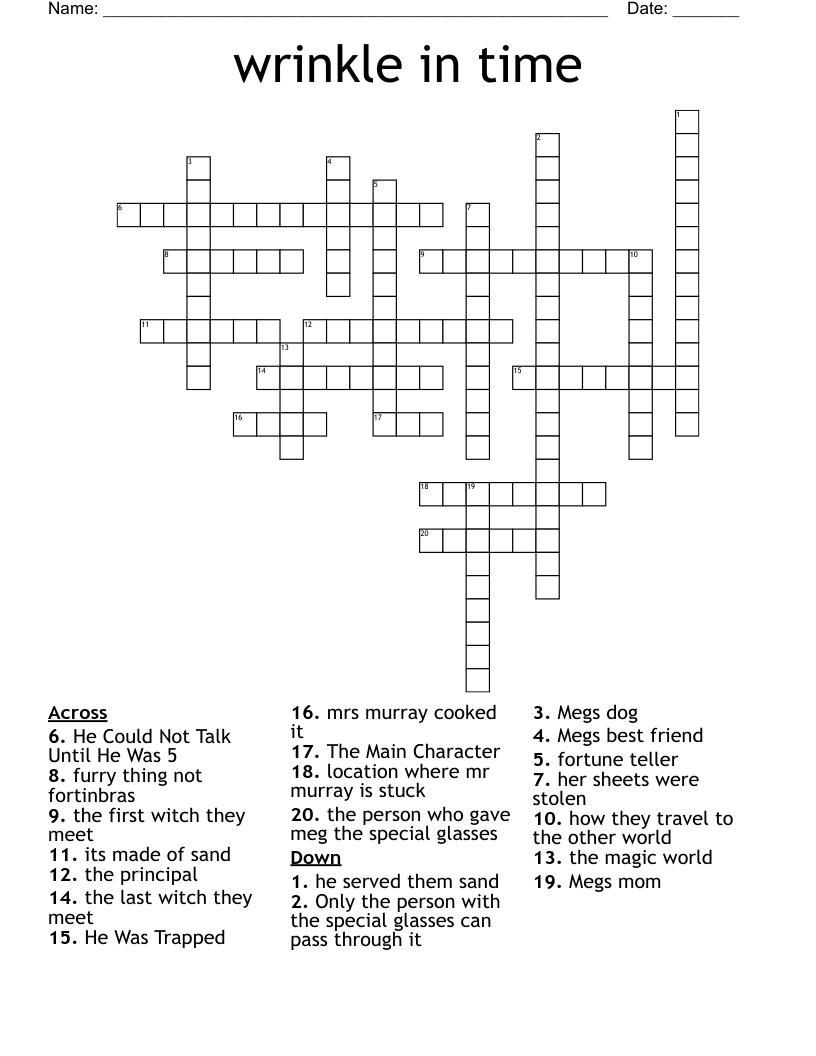 wrinkle in time Crossword