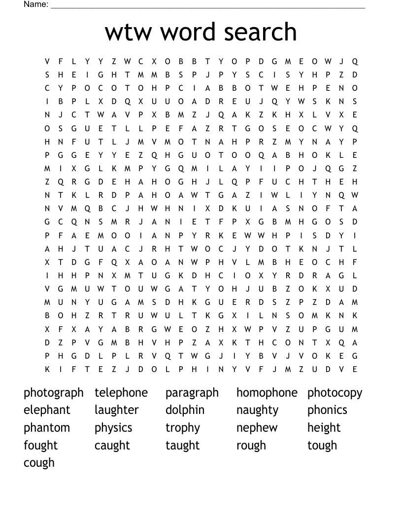 wtw word search