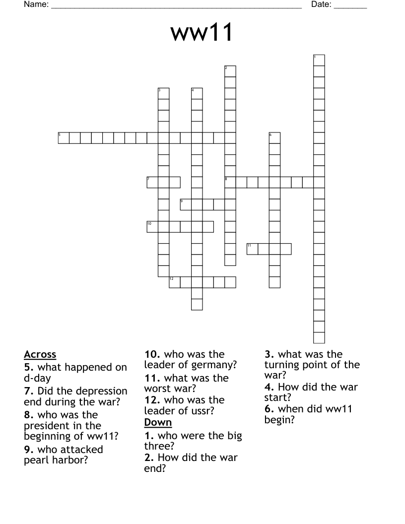 ww11 Crossword