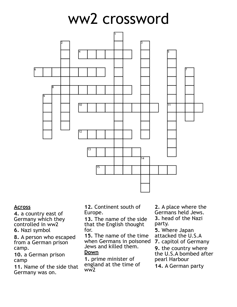 ww2 crossword