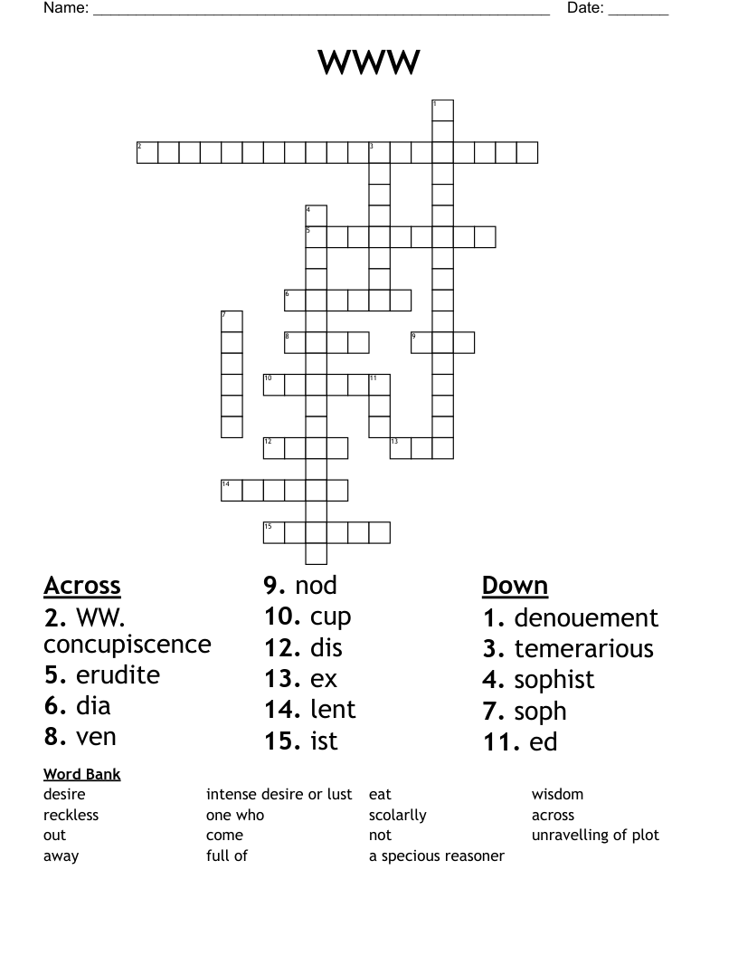www Crossword