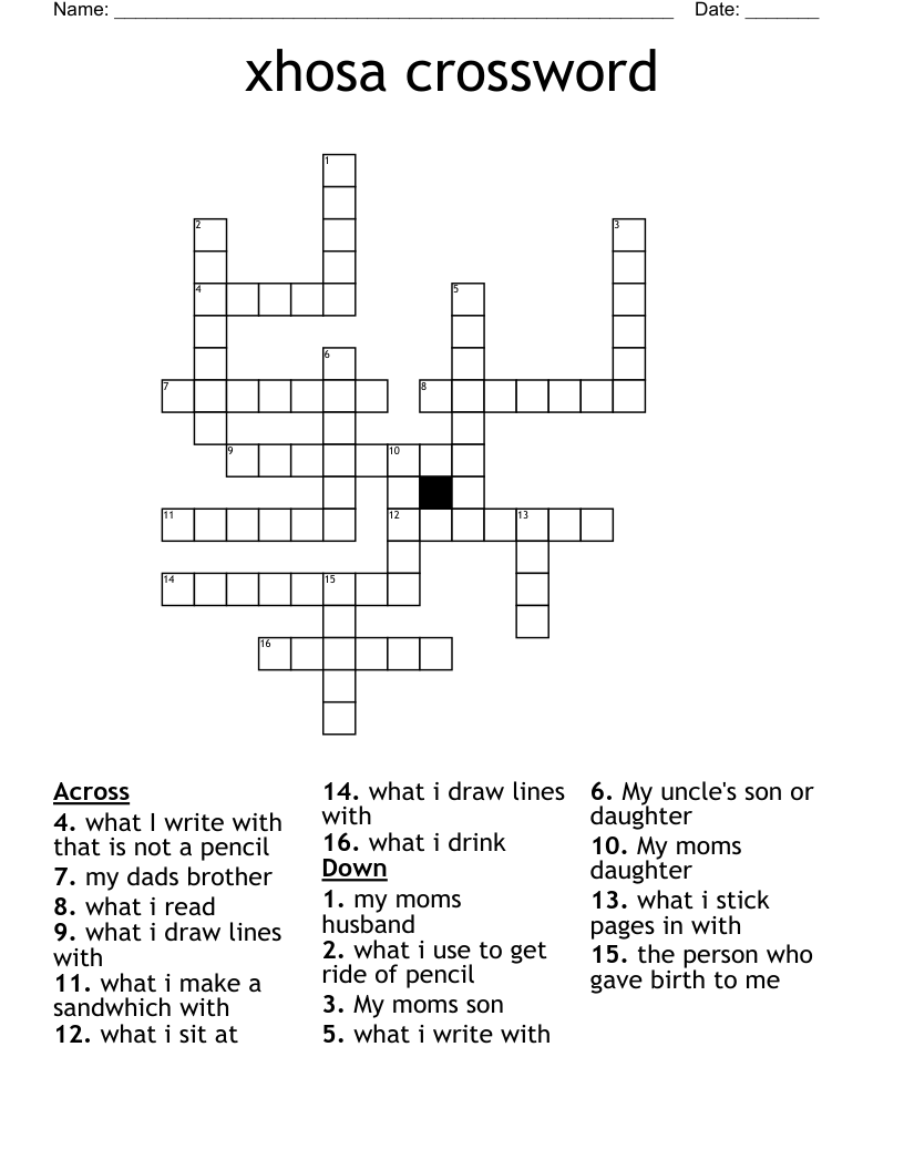 xhosa crossword